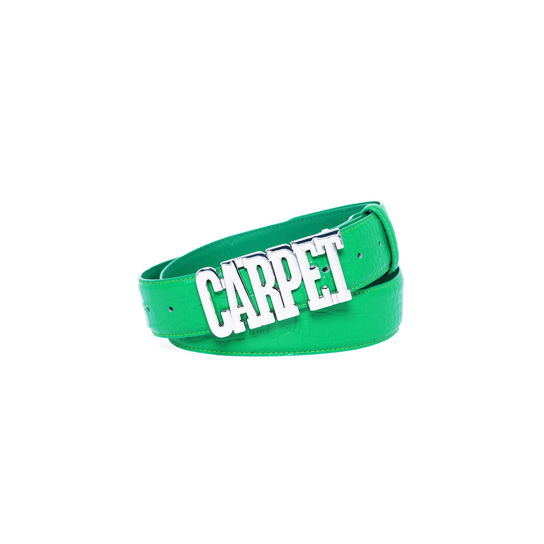 CARPET COMPANY（カーペット カンパニー）| CARPET CROCSKIN LEATHER BELT / GREEN | スノーボード・スケートボードのTACTICS JAPAN