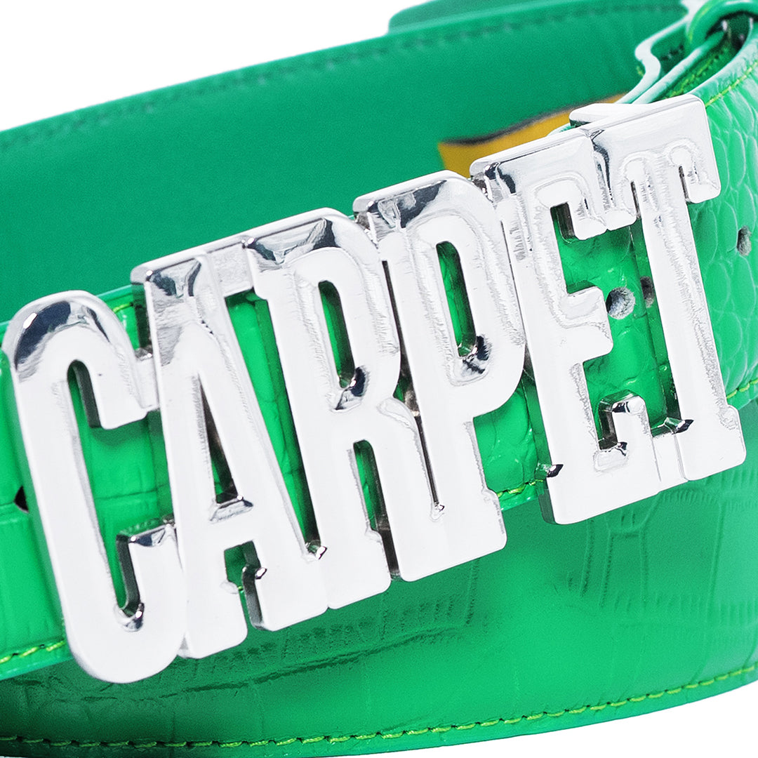 CARPET COMPANY（カーペット カンパニー）| CARPET CROCSKIN LEATHER BELT / GREEN | スノーボード・スケートボードのTACTICS JAPAN