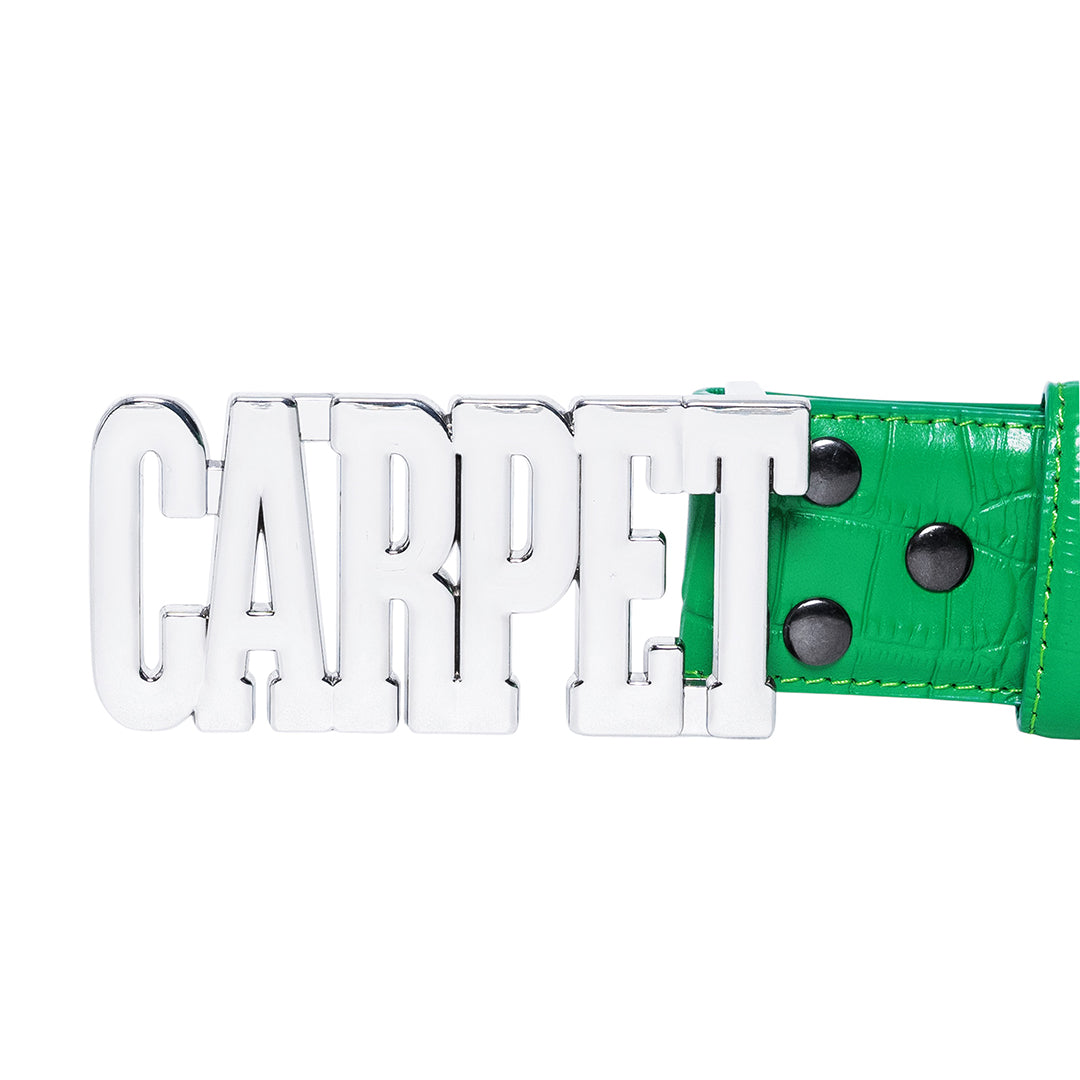 CARPET COMPANY（カーペット カンパニー）| CARPET CROCSKIN LEATHER BELT / GREEN | スノーボード・スケートボードのTACTICS JAPAN