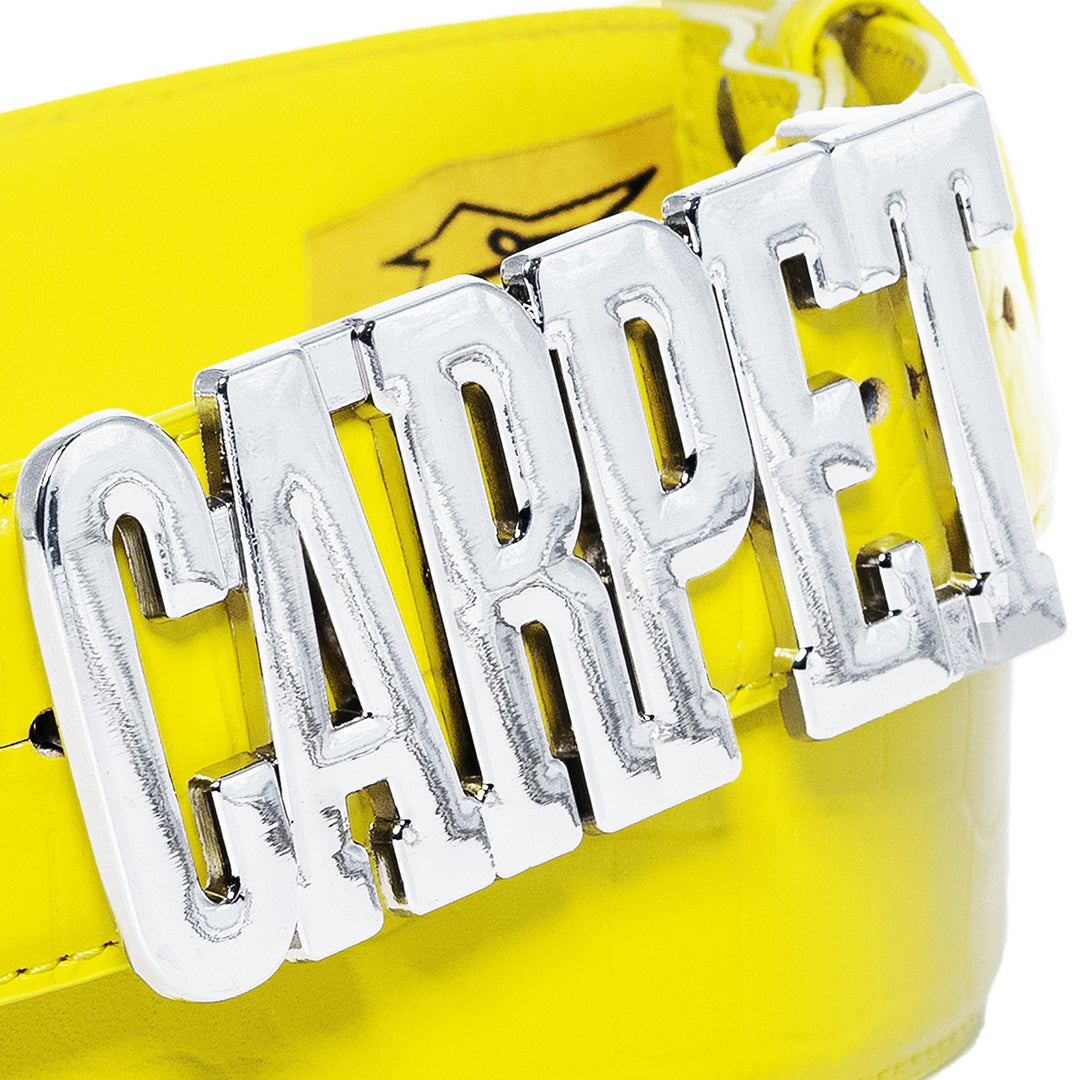 CARPET COMPANY（カーペット カンパニー）| CARPET CROCSKIN LEATHER BELT / YELLOW | スノーボード・スケートボードのTACTICS JAPAN