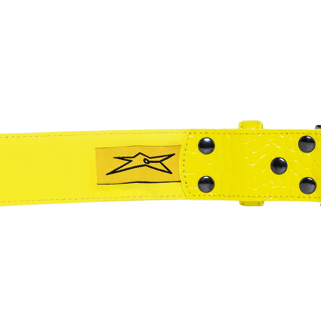 CARPET COMPANY（カーペット カンパニー）| CARPET CROCSKIN LEATHER BELT / YELLOW | スノーボード・スケートボードのTACTICS JAPAN