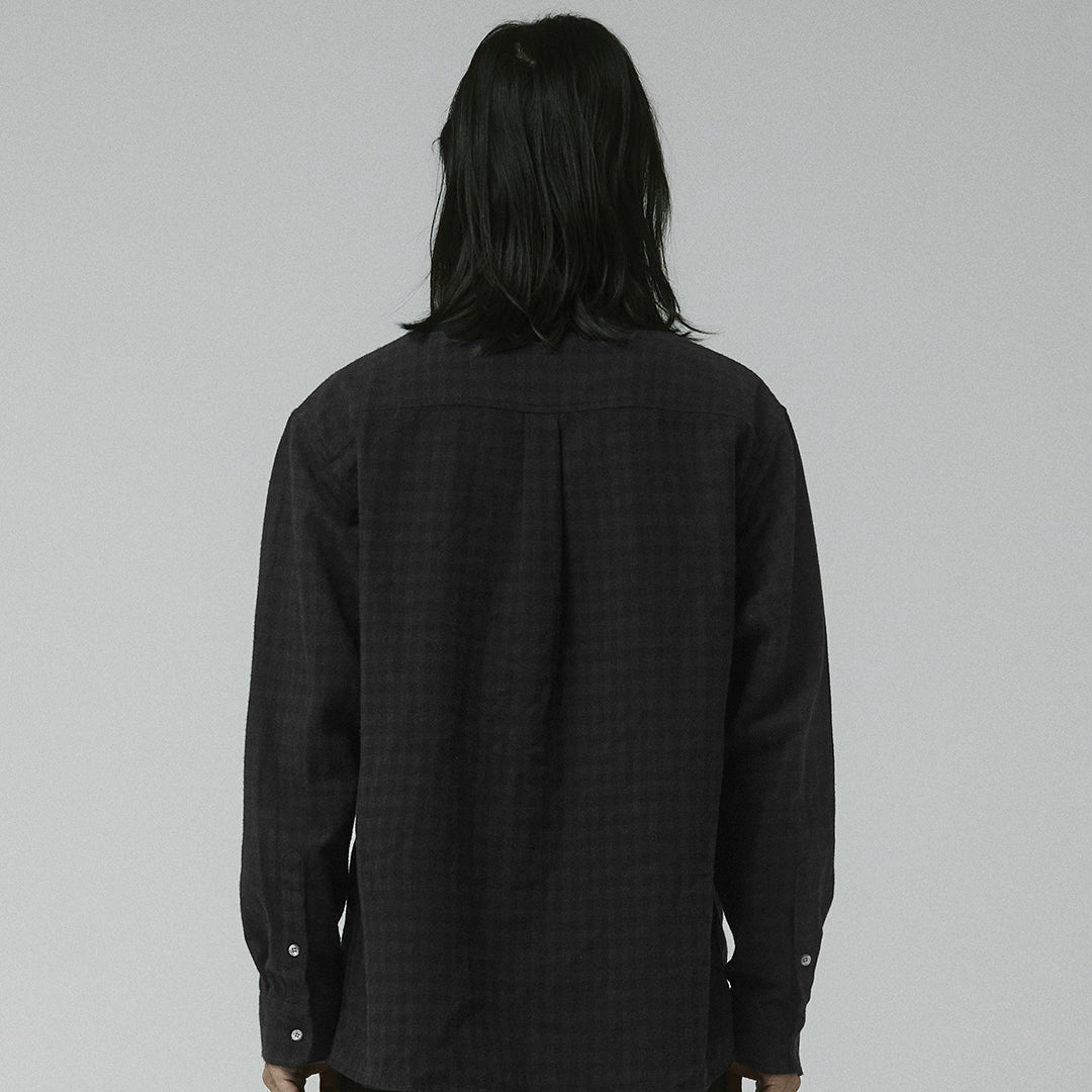 FORMER（フォーマー）| CRUX FLANNEL LS SHIRT / BLACK | スノーボード・スケートボードのTACTICS JAPAN