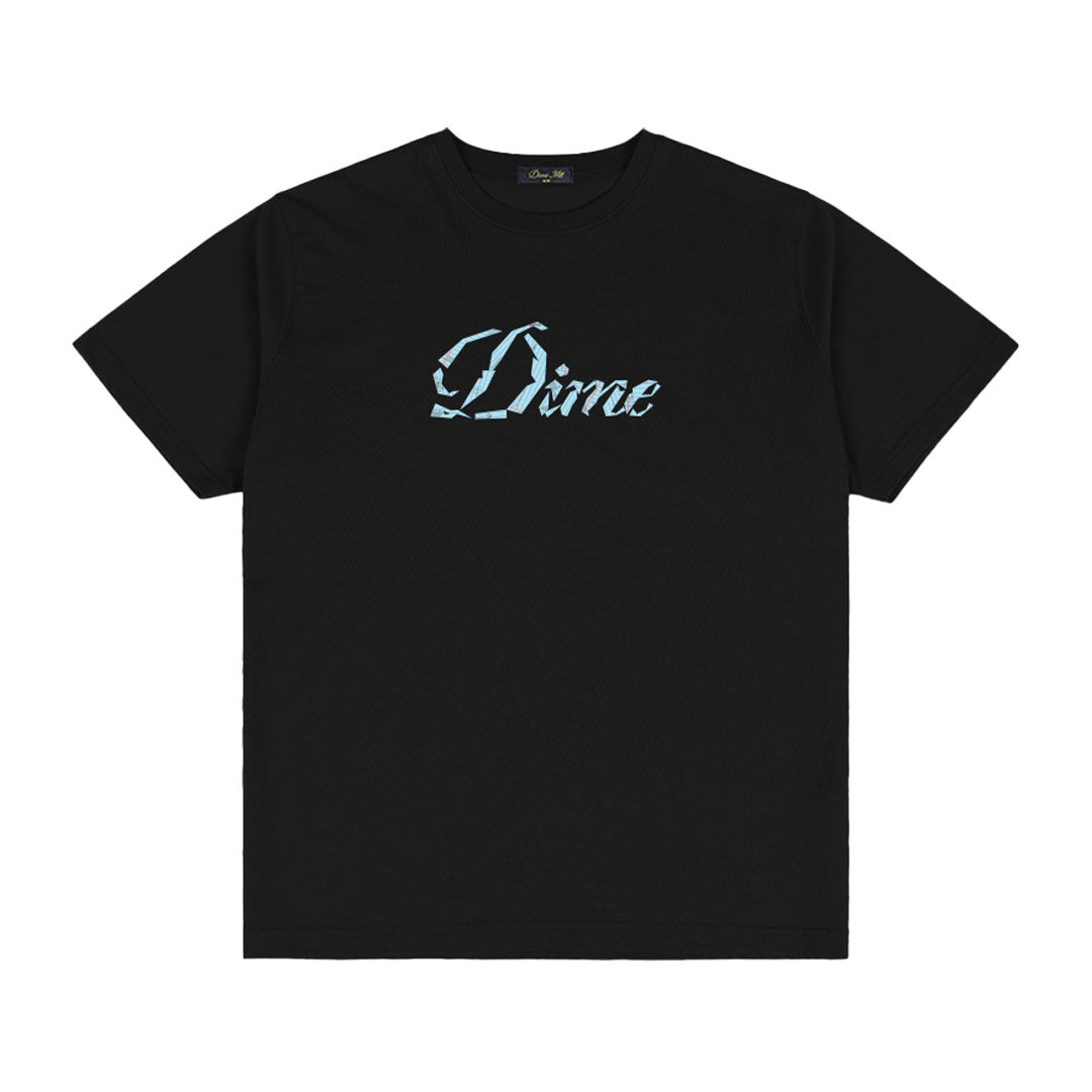 DIME MTL（ダイム モントリオール）| CURSIVE PAPER CUT T-SHIRT / BLACK | スノーボード・スケートボードのTACTICS JAPAN