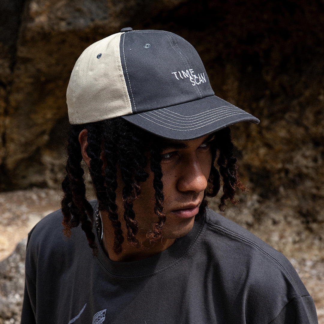TIMESCAN（タイムスキャン）| TIMESCAN WASHED LOGO CAPS / DARK BROWN