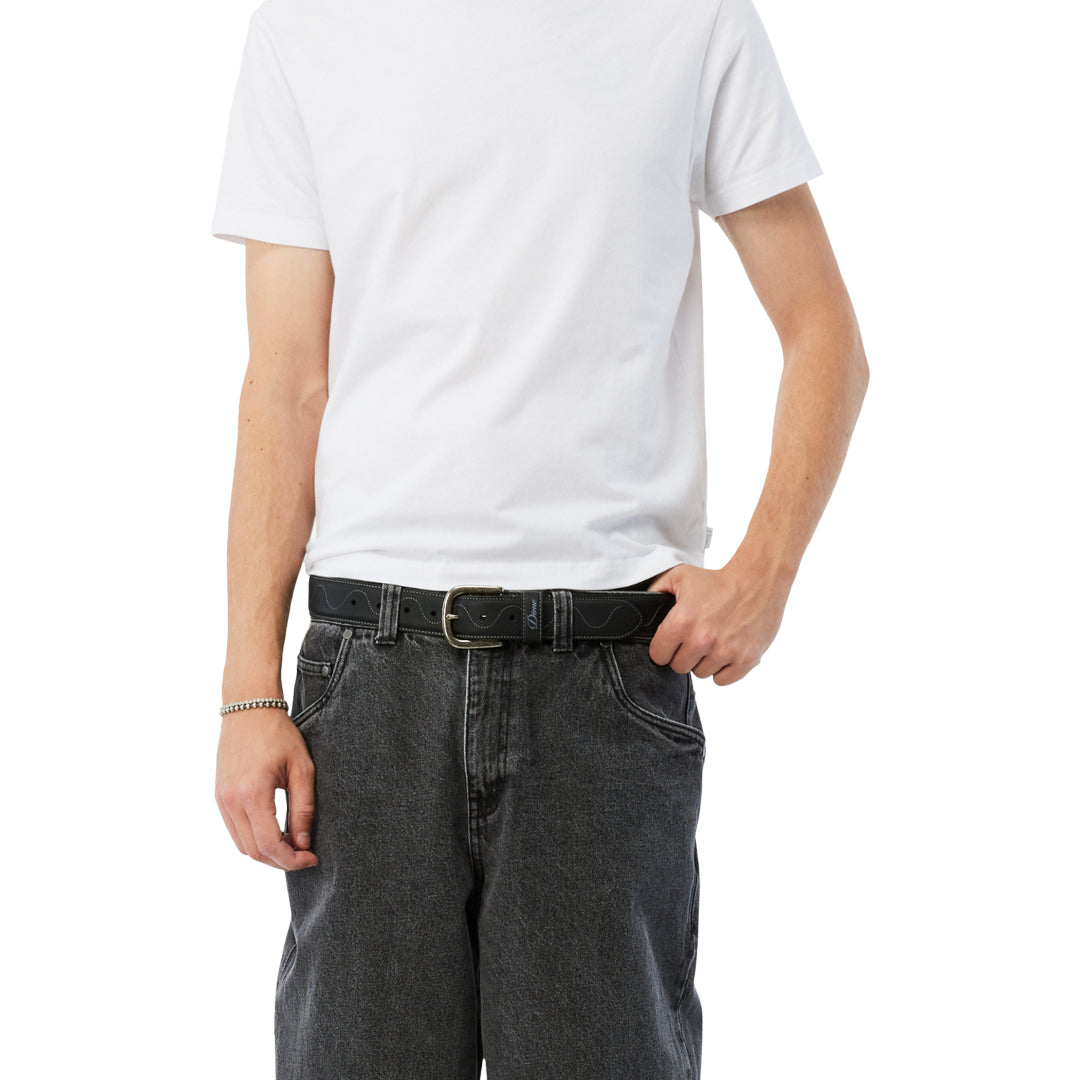 DIME MTL（ダイム モントリオール）| DESERT LEATHER BELT / BLACK | スケートボード・スノーボードのTACTICS JAPAN