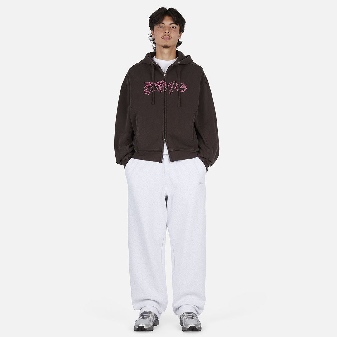 DIME（ダイム）| DISTRESSED TERRY ZIP HOODIE / ACID BROWN | スノーボード・スケートボードのTACTICS JAPAN