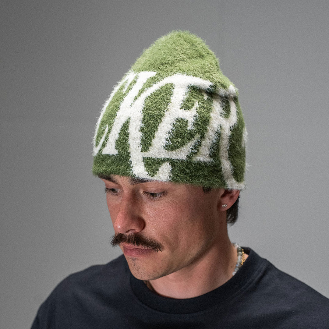 BLUR MOHAIR BEANIE / GREEN