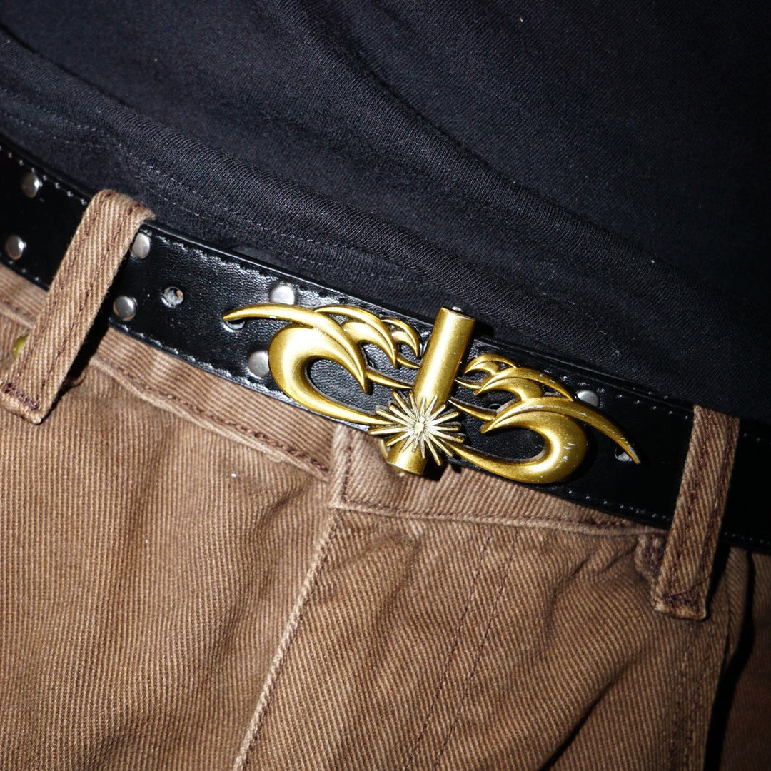 STINGWATER（スティングウォーター）| MOSES STUDDED THIN BELT / ANTIQUE GOLD | スノーボード・スケートボードのTACTICS JAPAN