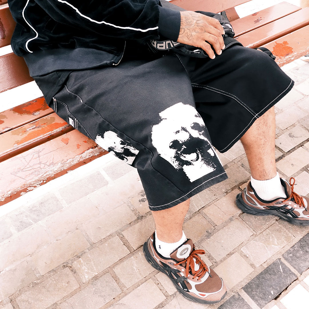 JACKER（ジャッカー）| BAGGY SHORT POODLE PALS / BLACK | スノーボード・スケートボードのTACTICS JAPAN
