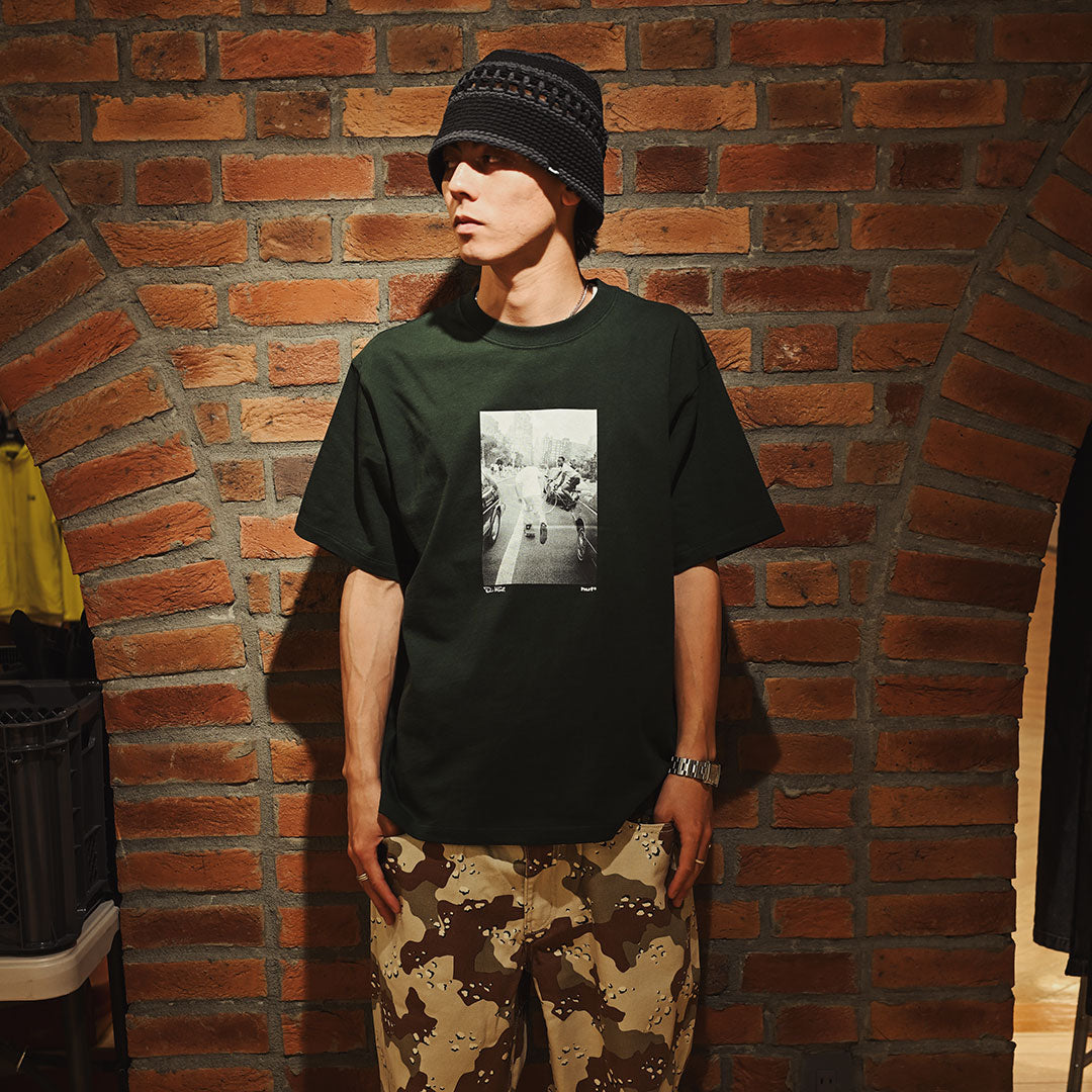 HUF WORLDWIDE（ハフ ワールドワイド）| FIGHT THE TRAFFIC S/S TEE / FOREST GREEN | スノーボード・スケートボードのTACTICS JAPAN