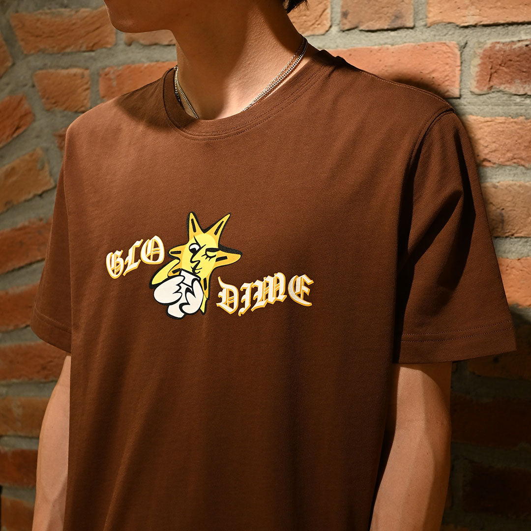 DIME MTL（ダイム モントリオール）| GLO DIME SUN T-SHIRT / DARK BROWN | スノーボード・スケートボードのTACTICS JAPAN