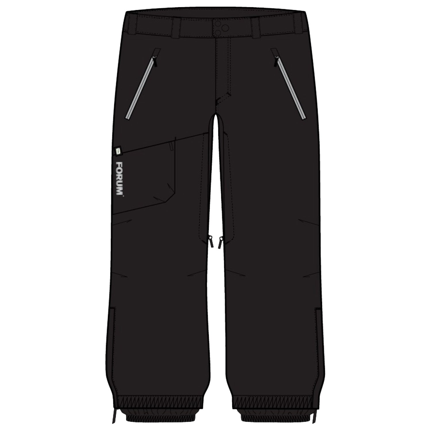 早期予約 FORUM 3-LAYER ALL-MOUNTAIN PANT / BLACK