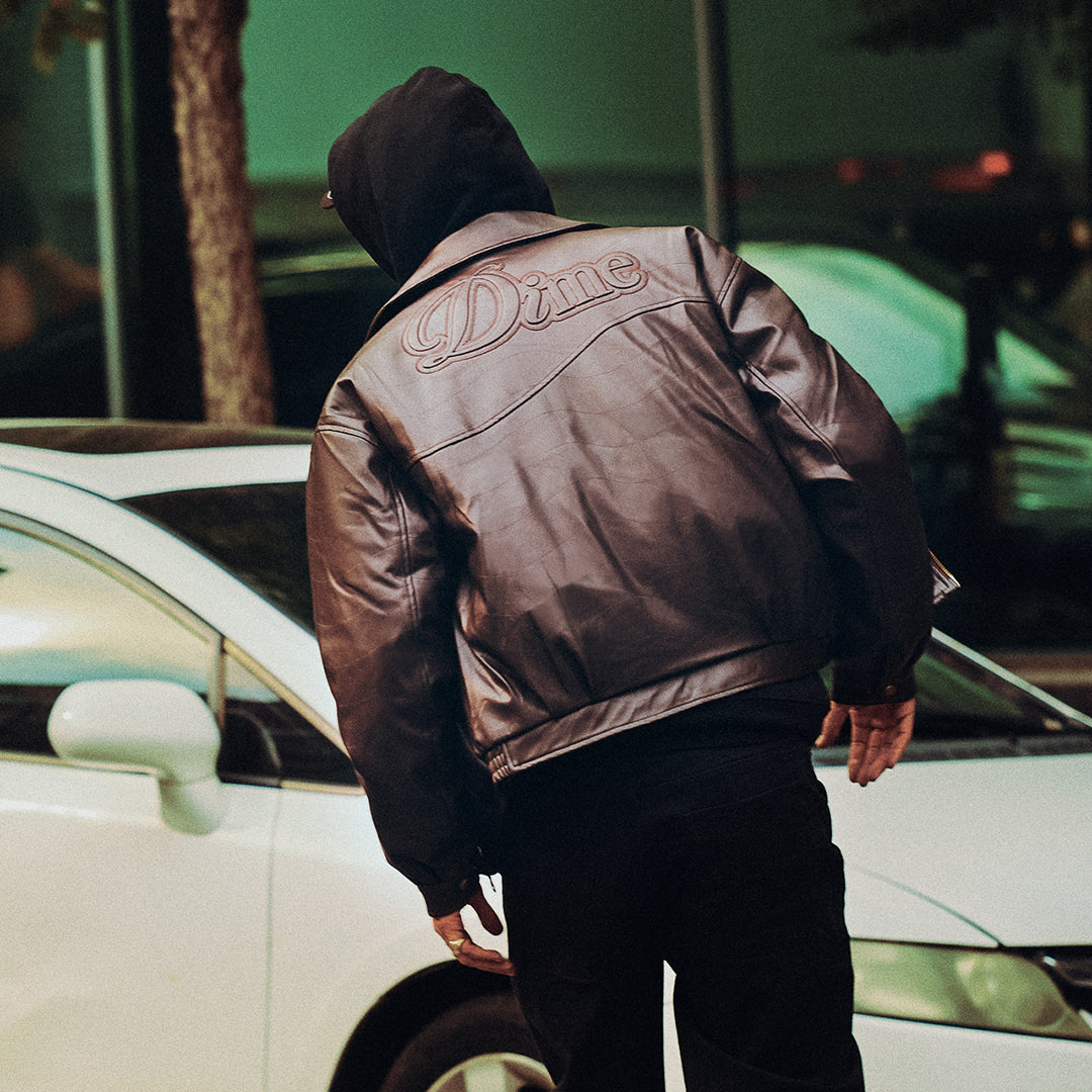 DEBOSSED WAVY JACKET / BROWN