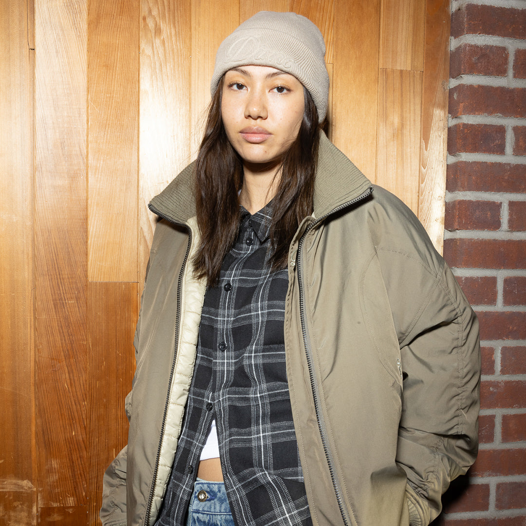 DIME MTL（ダイム モントリオール）| CURSIVE FOLD BEANIE / TAN | スノーボード・スケートボードのTACTICS JAPAN