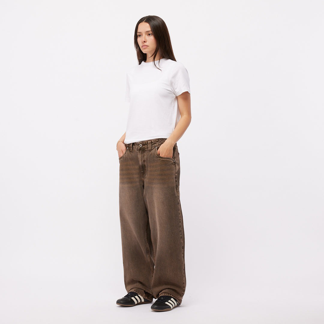 DIME MTL（ダイム モントリオール）| BAGGY DENIM PANTS / SANDBLASTED BROWN | スノーボード・スケートボードのTACTICS JAPAN