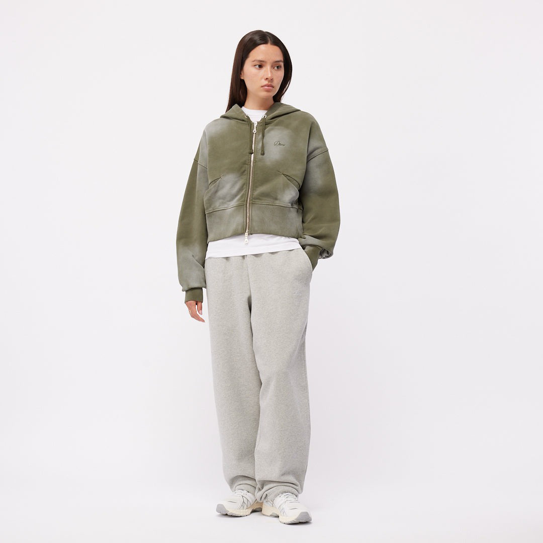 DIME MTL（ダイム モントリオール）| CROPPED ZIP HOODIE / GREEN WASHED | スノーボード・スケートボードのTACTICS JAPAN