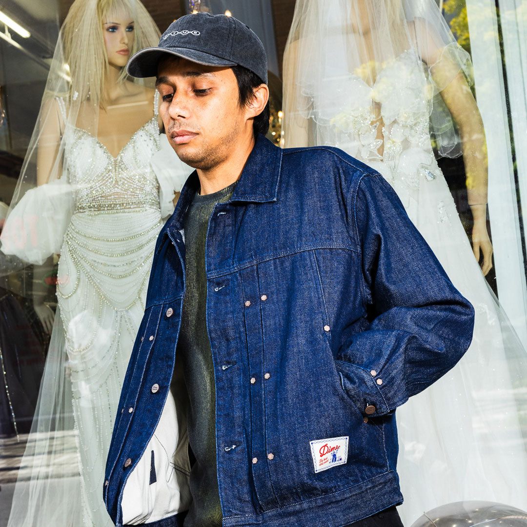 DIME（ダイム）| PLEATED DENIM JACKET / INDIGO | スノーボード・スケートボードのTACTICS JAPAN
