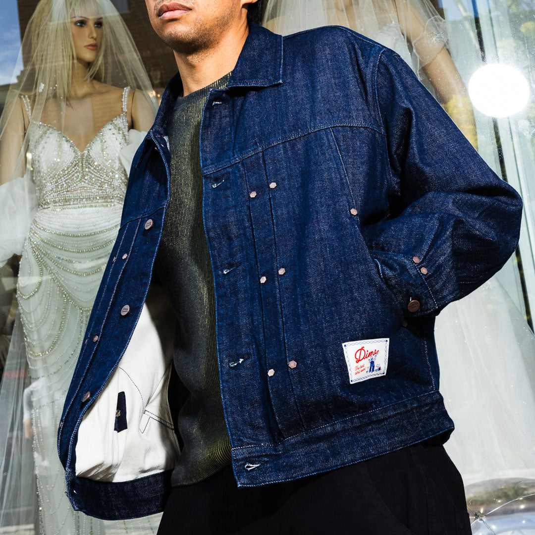 DIME（ダイム）| PLEATED DENIM JACKET / INDIGO | スノーボード