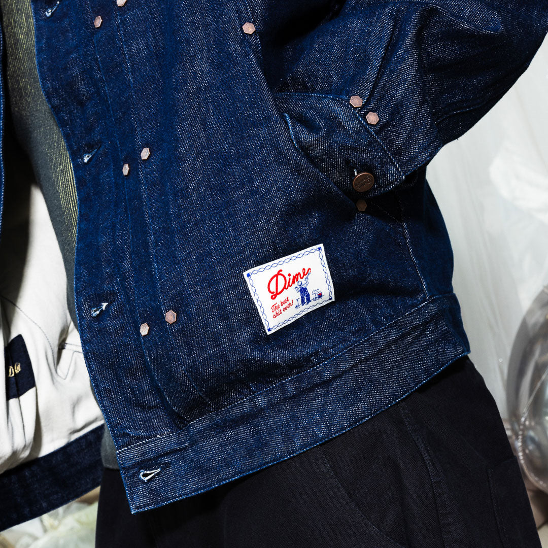 DIME（ダイム）| PLEATED DENIM JACKET / INDIGO | スノーボード・スケートボードのTACTICS JAPAN