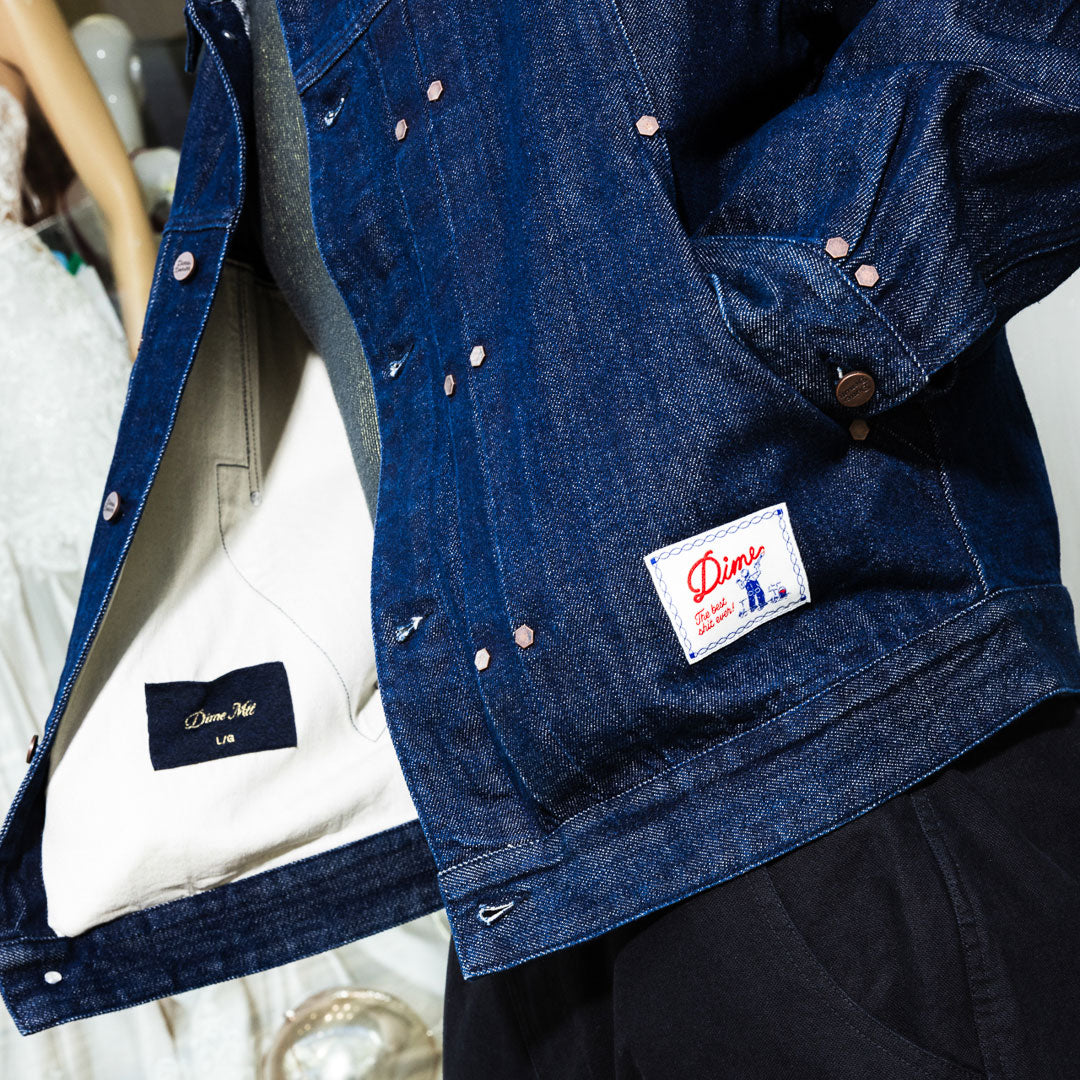 DIME（ダイム）| PLEATED DENIM JACKET / INDIGO | スノーボード・スケートボードのTACTICS JAPAN