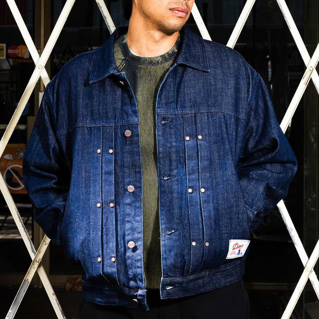 DIME（ダイム）| PLEATED DENIM JACKET / INDIGO | スノーボード・スケートボードのTACTICS JAPAN