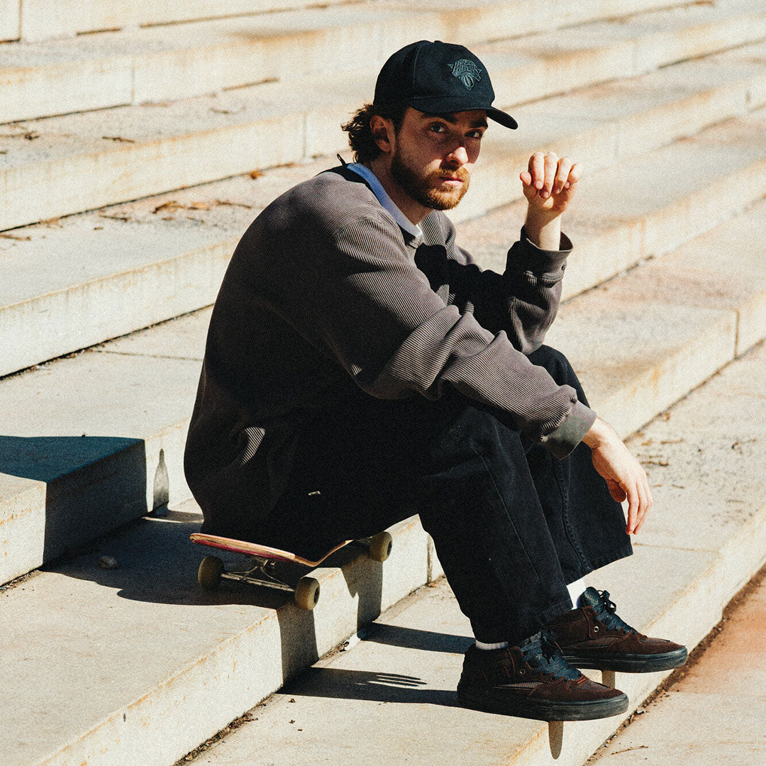 VANS（ヴァンズ）| SKATE HALF CAB WAFFLECUP / DICK RIZZO TRANSLUCENT SIDEWALL BLACK/BLUE | スノーボード・スケートボードのTACTICS JAPAN