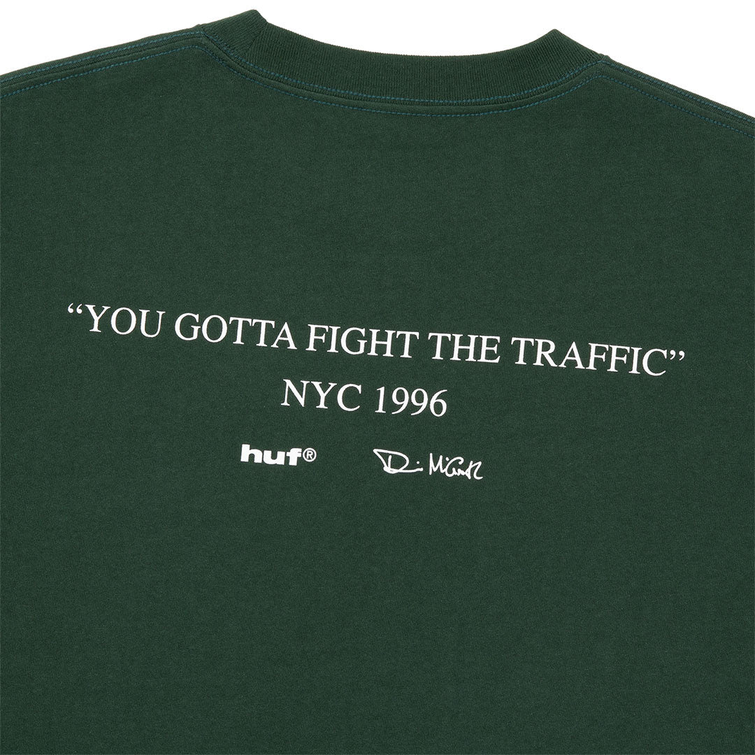 FIGHT THE TRAFFIC S/S TEE / FOREST GREEN