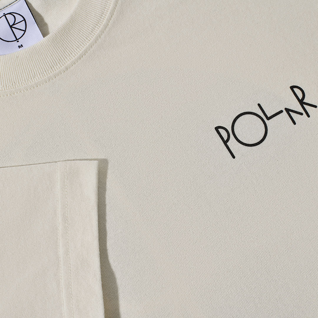 POLAR SKATE CO.（ポーラー スケート カンパニー）| FILL LOGO CONTRAST TEE / IVORY/BLACK | スノーボード・スケートボードのTACTICS JAPAN