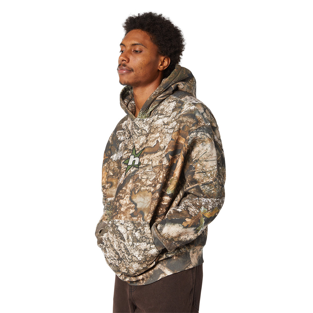 HUF WORLDWIDE（ハフ ワールドワイド）| HUF X REALTREE HEAVYWEIGHT HOODIE | スノーボード・スケートボードのTACTICS JAPAN