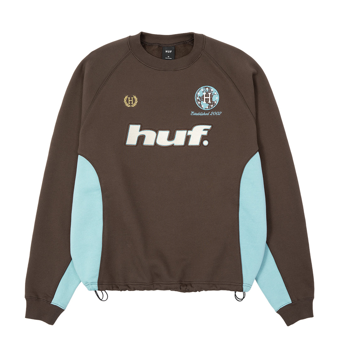 HUF WORLDWIDE（ハフ ワールドワイド）| LUX DRAWCORD CREW / BISON | スノーボード・スケートボードのTACTICS JAPAN