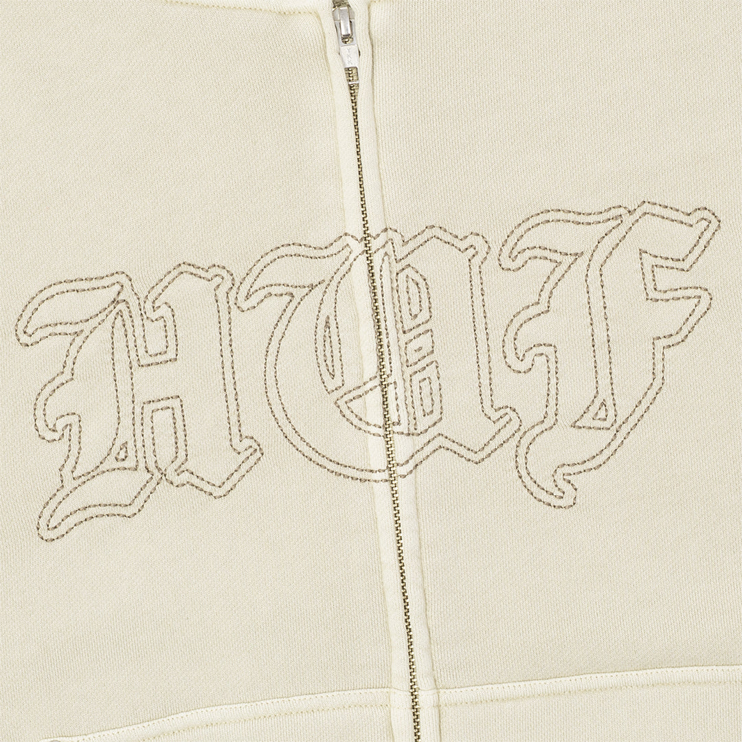 HUF WORLDWIDE（ハフ ワールドワイド）| STUDDED F/Z HOODIE / BEIGE | スノーボード・スケートボードのTACTICS JAPAN