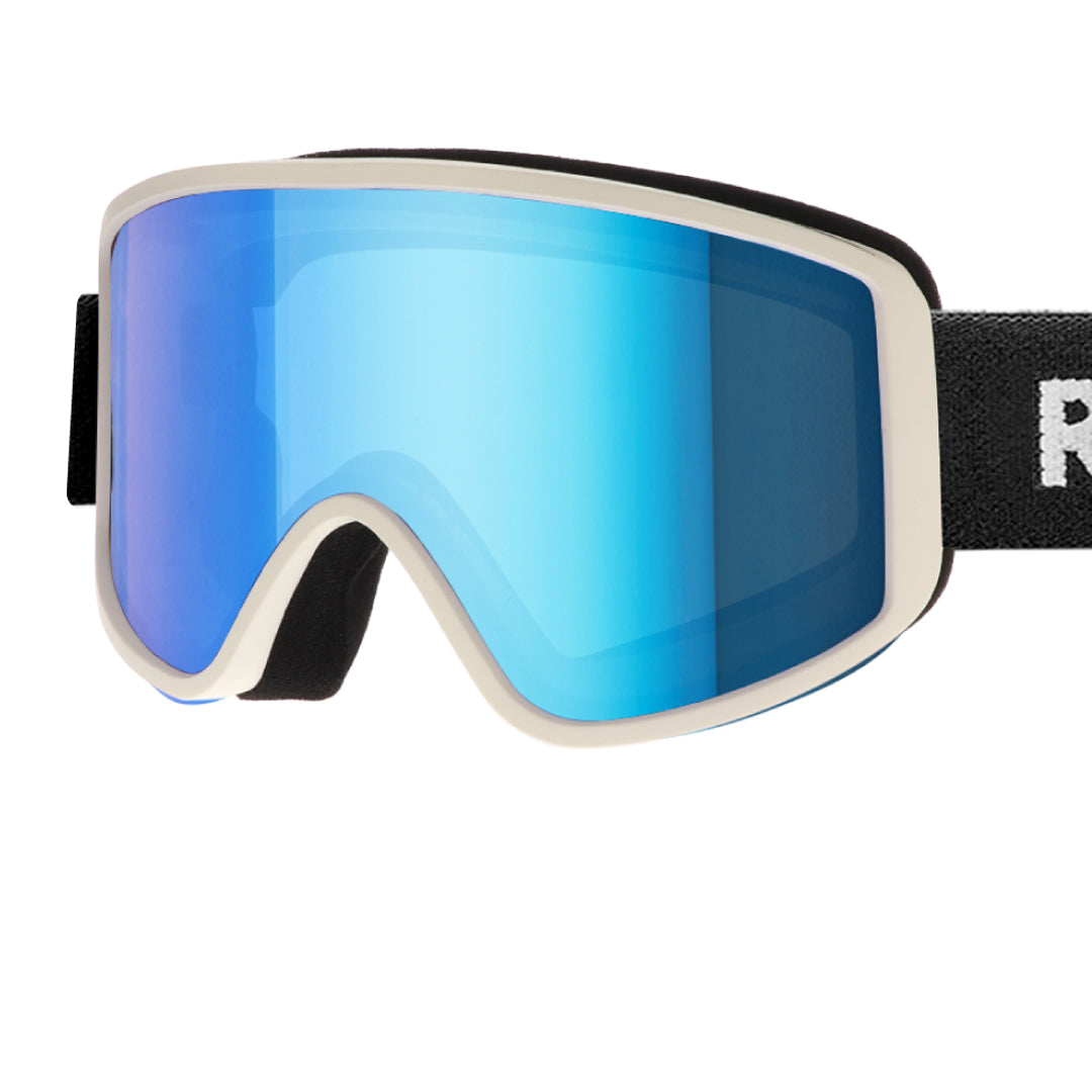 REVOLT OPTICAL（リボルト オプティカル）| FLAT LIGHT FLAME BONE WHITE BLACK / BLUE MIRROR/CLEAR PHO | スノーボード・スケートボードのTACTICS JAPAN