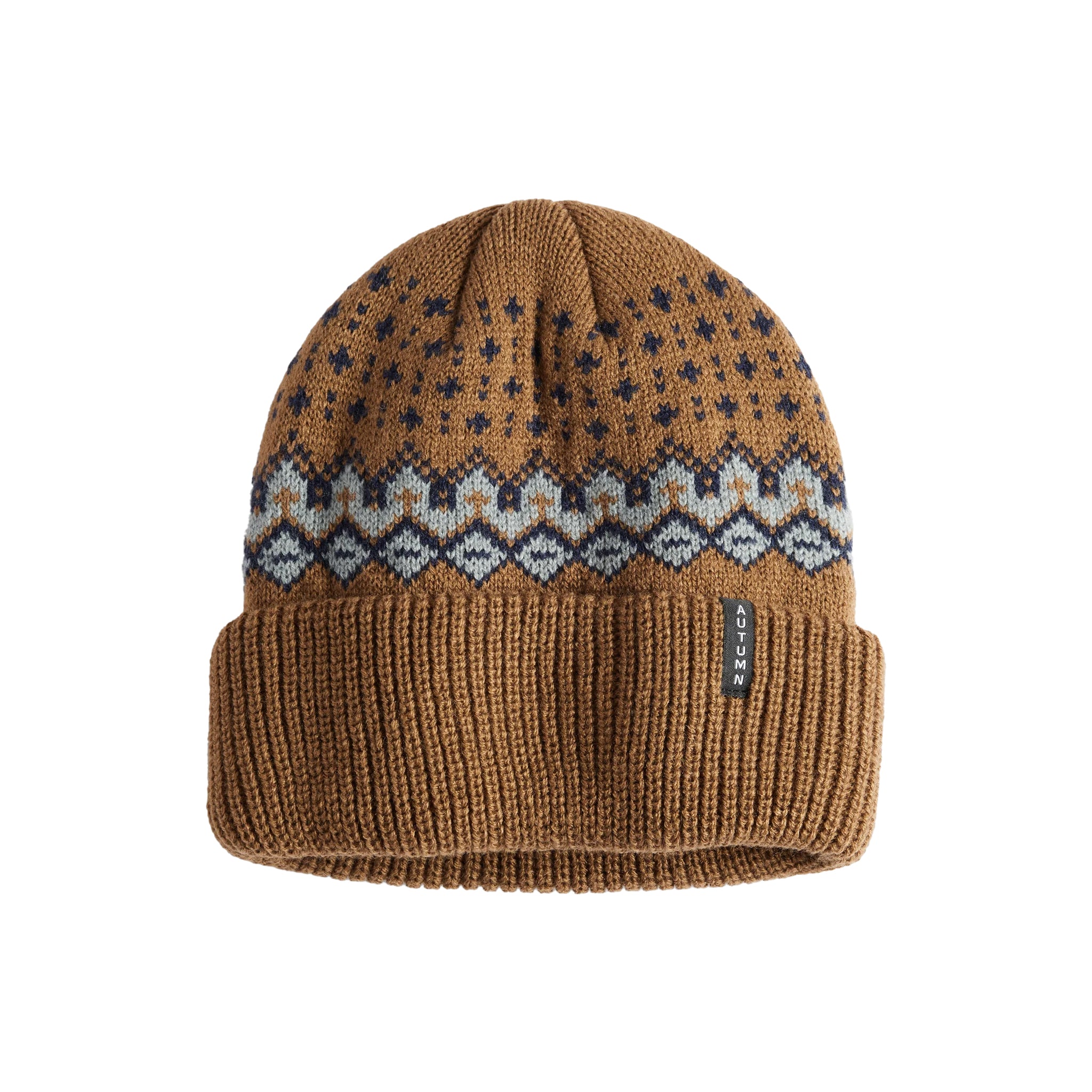 AUTUMN HEADWEAR（オータム ヘッドウェア）| FAIRISLE BEANIE / LT BROWN | スノーボード・スケートボードのTACTICS JAPAN