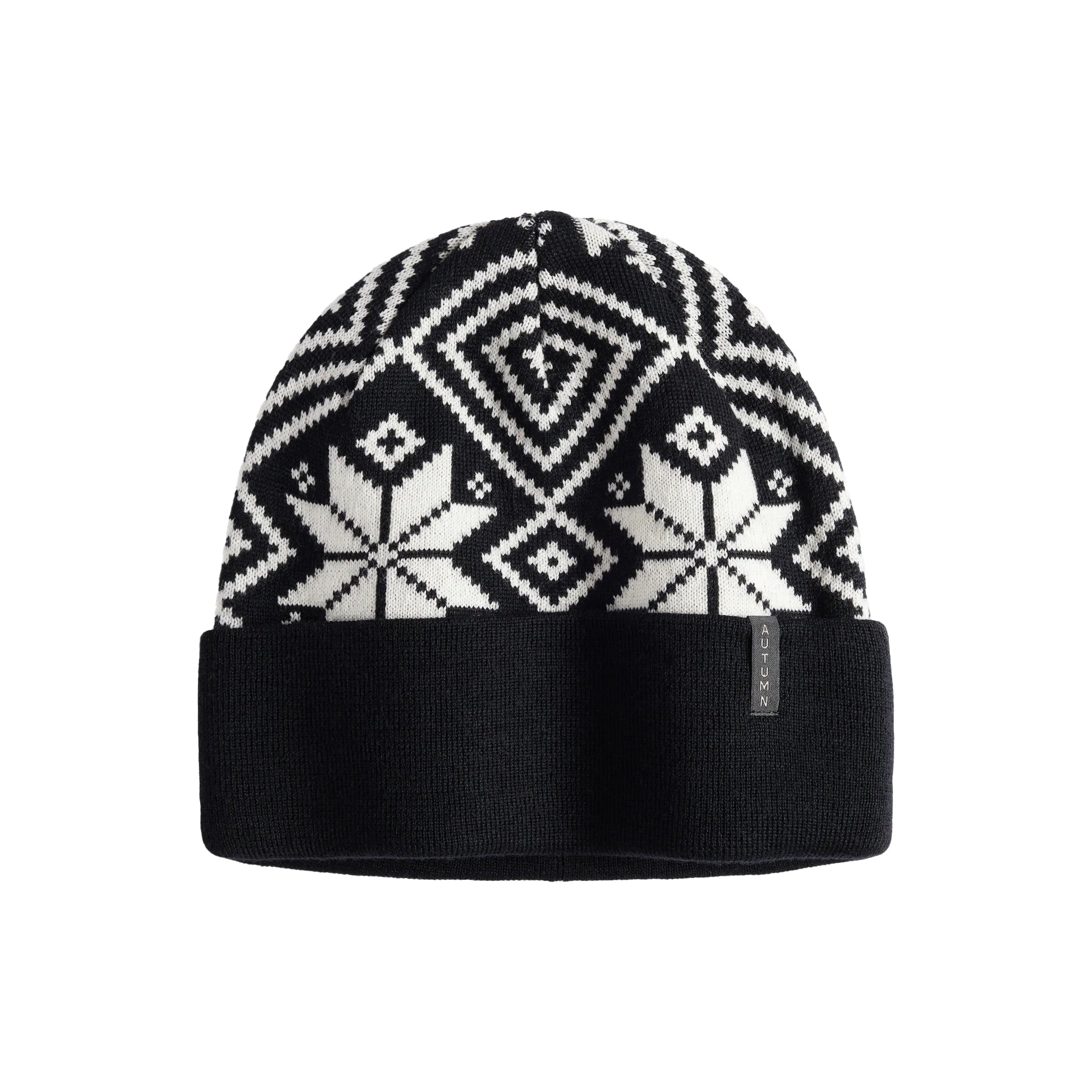 AUTUMN HEADWEAR（オータム ヘッドウェア）| NORDIC KNIT BEANIE / BLACK | スノーボード・スケートボードのTACTICS JAPAN