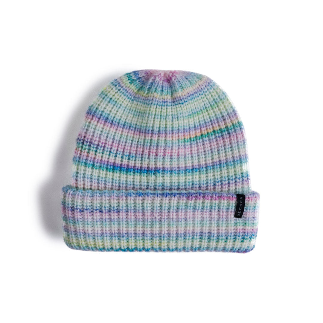 CHUNKY STRIPE BEANIE / LEMONADE
