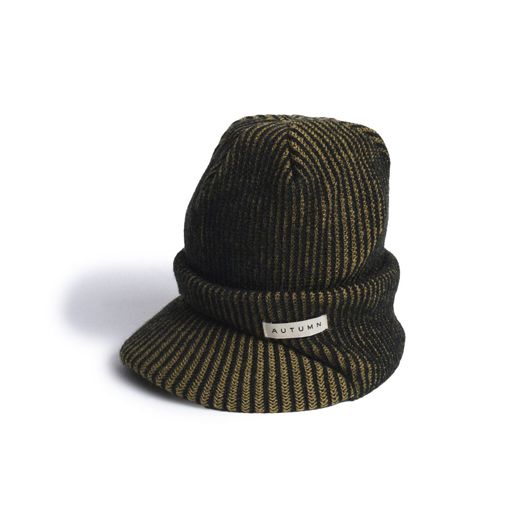 CORD VISOR BEANIE / BLACK
