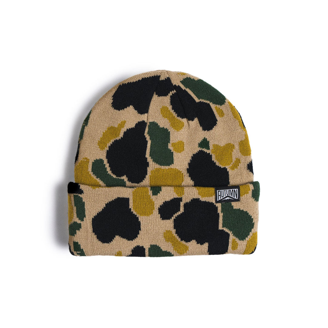 AUTUMN HEADWEAR（オータム ヘッドウェア）| DUCK CAMO BEANIE / SAND | スノーボード・スケートボードのTACTICS JAPAN
