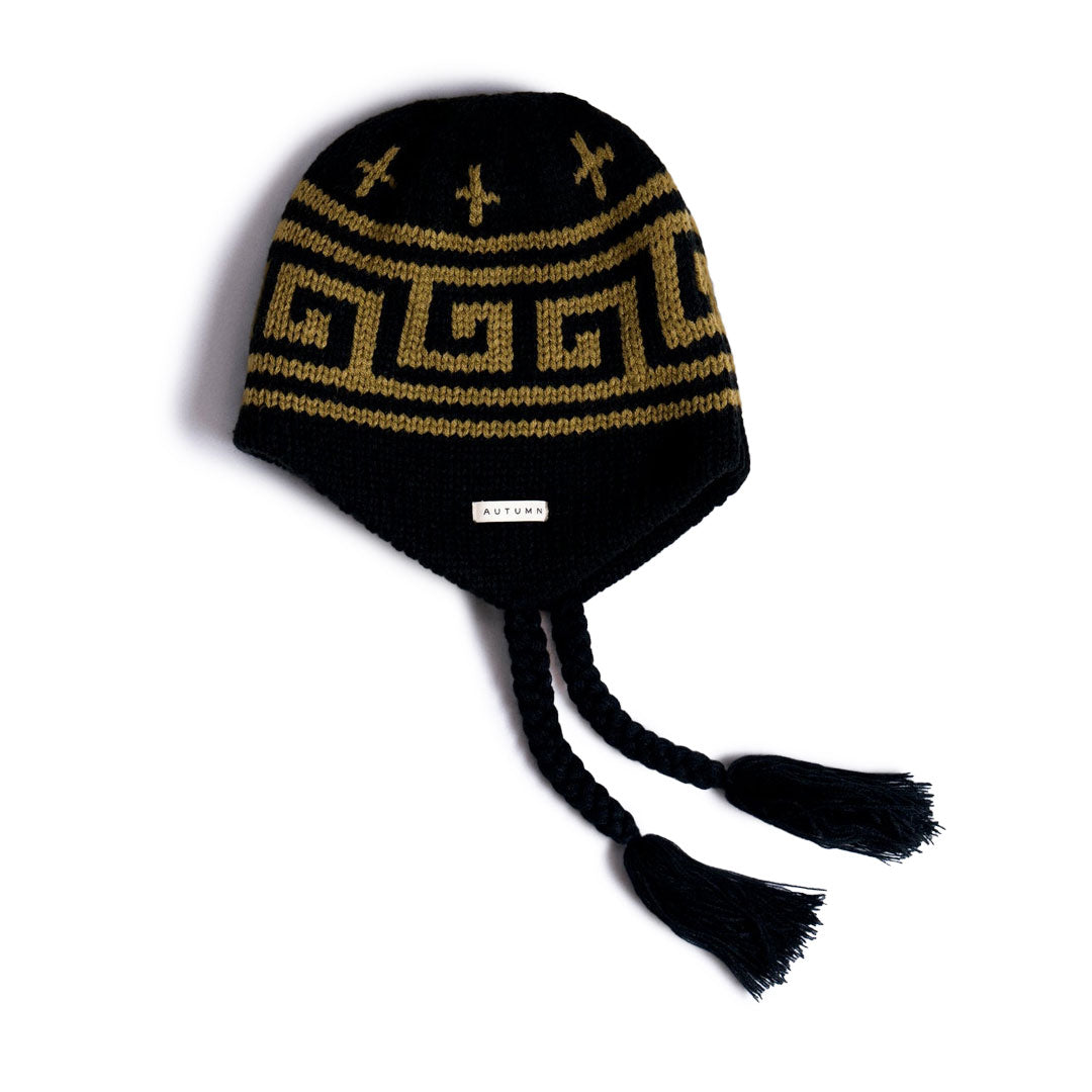 AUTUMN HEADWEAR（オータム ヘッドウェア）| NISEKO EAR FLAP BEANIE / BLACK | スノーボード・スケートボードのTACTICS JAPAN