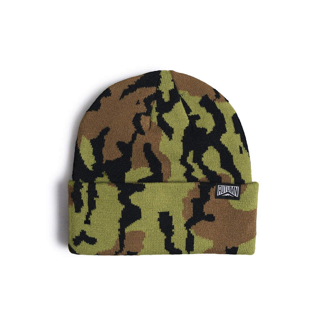 OLD GROWTH CAMO BEANIE / DARK SAND