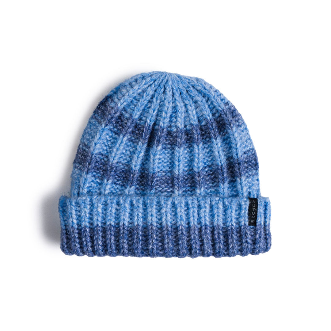 RUGBY STRIPE BEANIE / BRIGHT BLUE