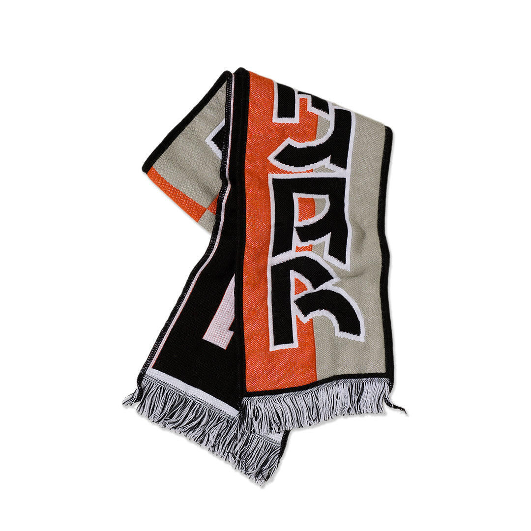 POLAR SKATE CO.（ポーラー スケート カンパニー）| SQUARES FOOTBALL SCARF / ORANGE/GREY | スノーボード・スケートボードのTACTICS JAPAN