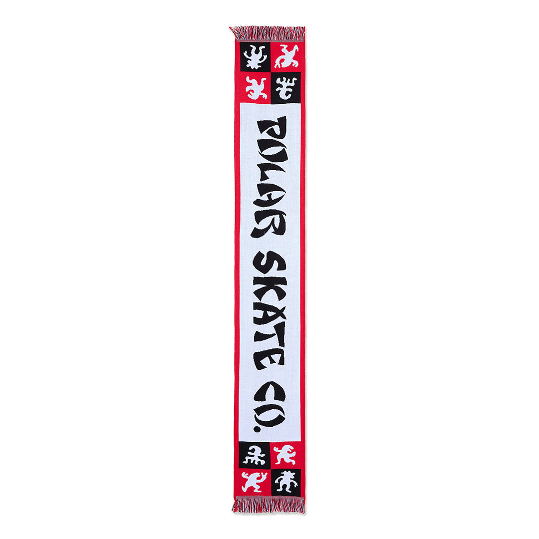 POLAR SKATE CO. （ポーラー スケート カンパニー）| CHECKERS FOOTBALL SCARF / RED | スノーボード・スケートボードのTACTICS JAPAN