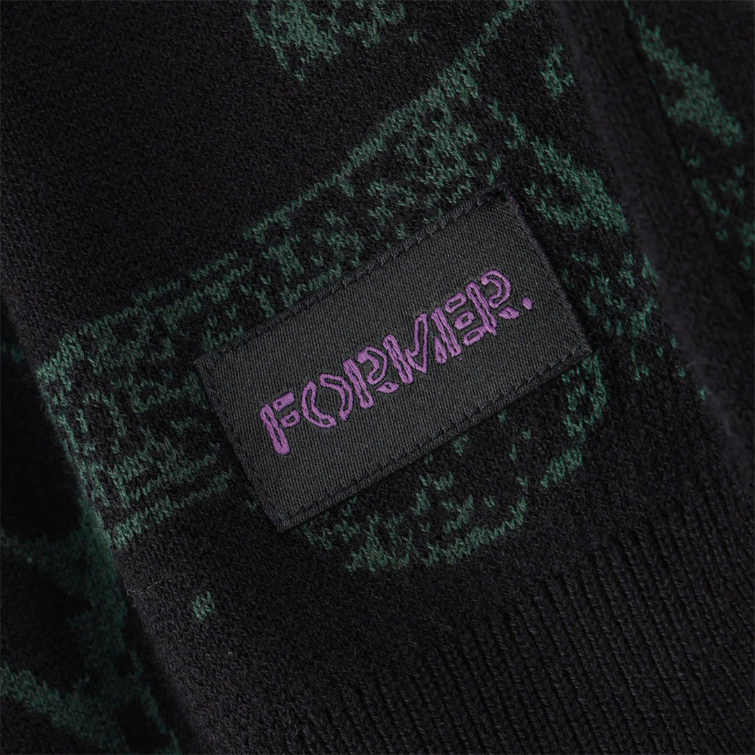 FORMER（フィーマー）| GLOBAL MIND CREW KNIT / BLACK | スノーボード・スケートボードのTACTICS JAPAN