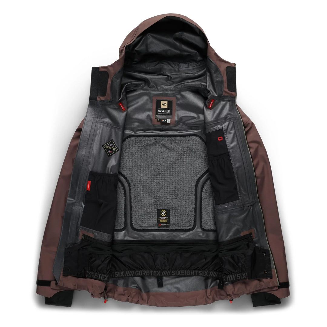 686 （シックス エイト シックス） | GORE-TEX 3L ATV THERMAGRAPH INSULATED JACKET / PEPPERCORN | スノーボード・スケートボードのTACTICS JAPAN