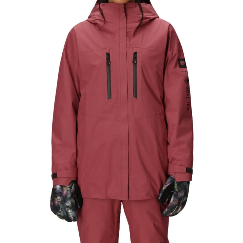 686 （シックス エイト シックス） | WOMEN'S GORE-TEX SKYLINE THERMAGRAPH JACKET / ROSEWOOD | スノーボード・スケートボードのTACTICS JAPAN