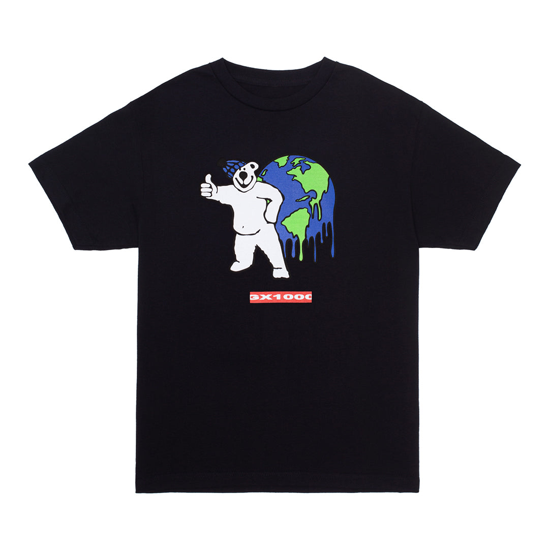GX1000（ジーエックス ワンサウザンド）| EARTH DAY TEE / BLACK | スノーボード・スケートボードのTACTICS JAPAN