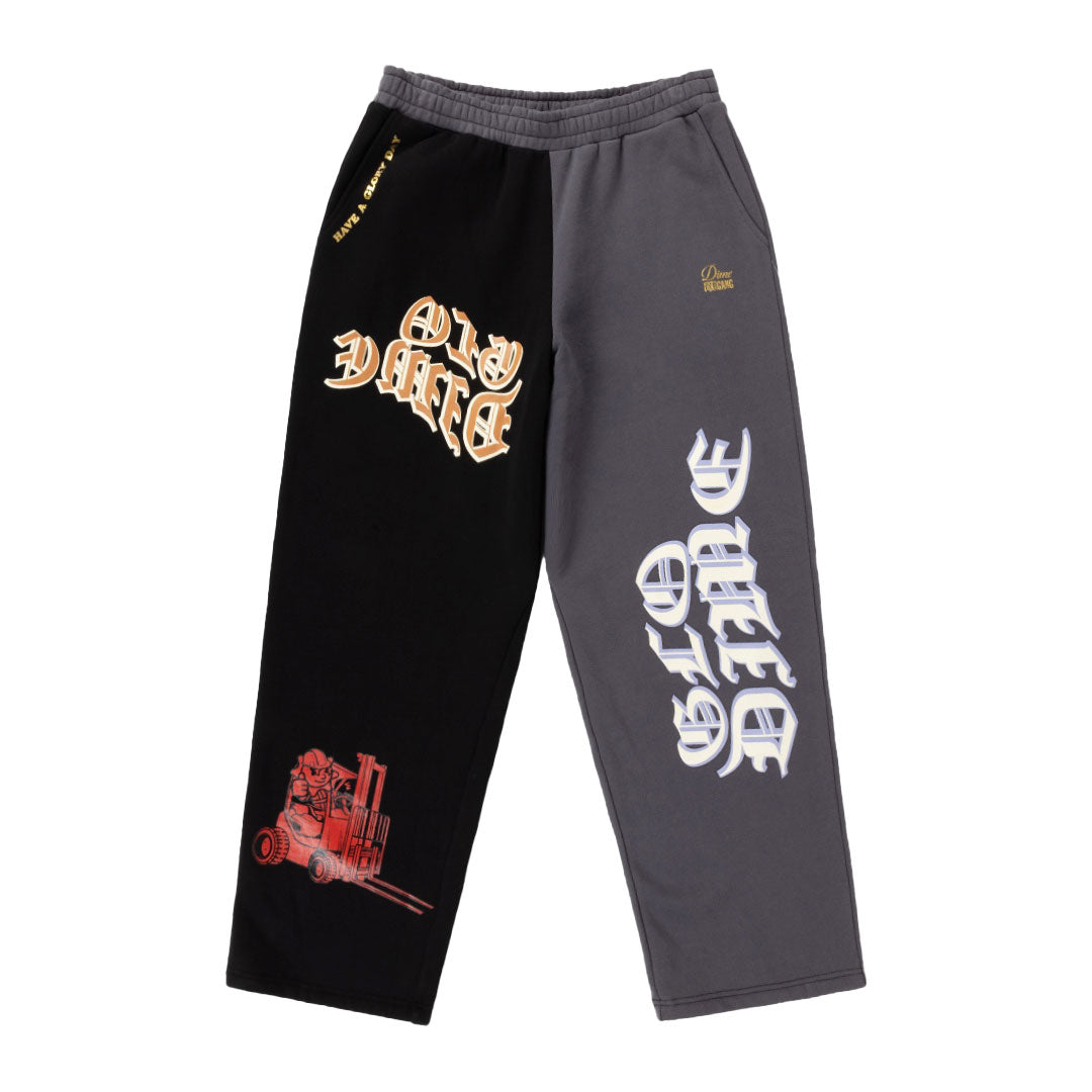 DIME MTL（ダイム モントリオール）| GLO DIME SWEATPANTS / BLACK/CHARCOAL | スノーボード・スケートボードのTACTICS JAPAN