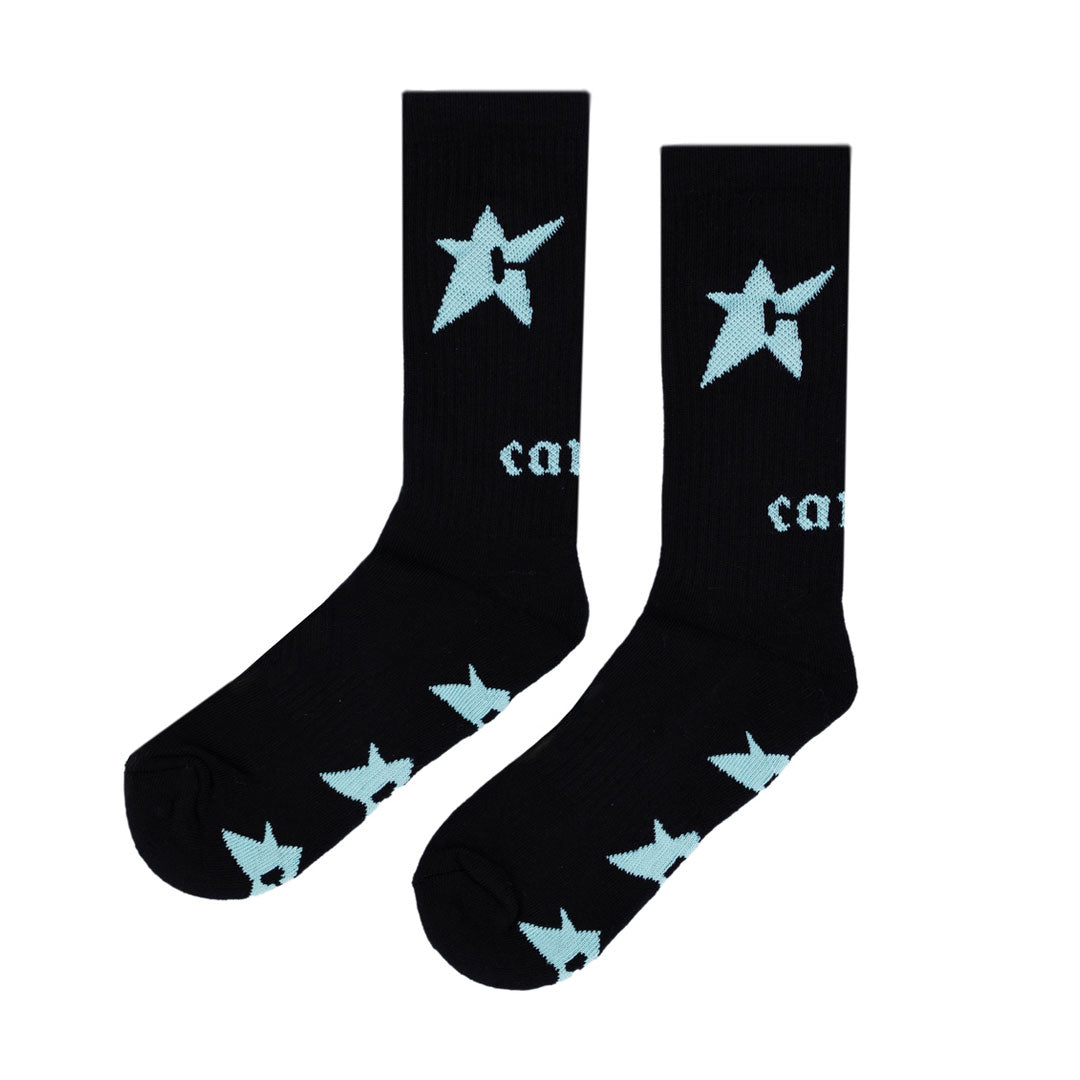 CARPET COMPANY（カーペット カンパニー）| GLOW IN THE DARK C-STAR SOCK / BLACK | スノーボード・スケートボードのTACTICS JAPAN