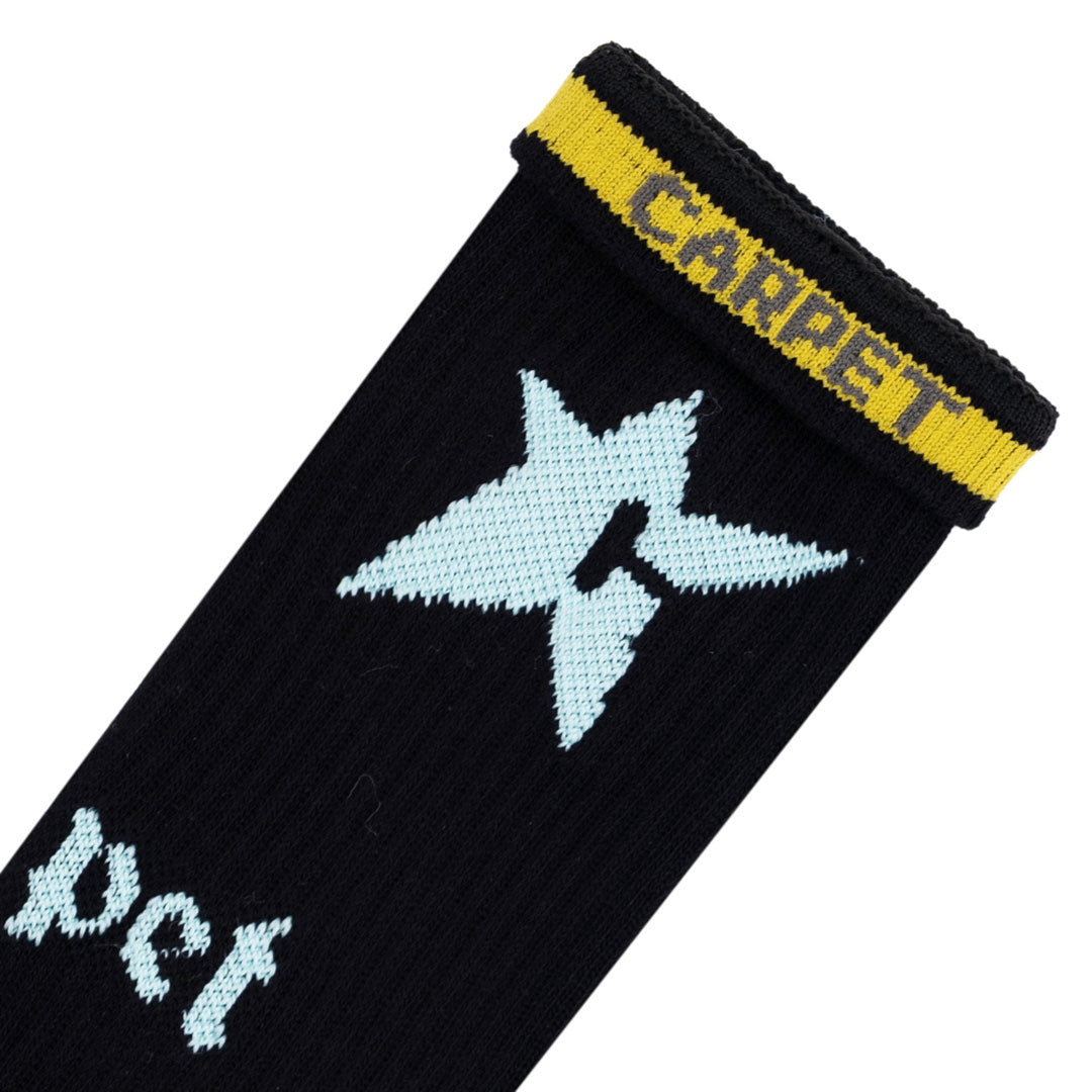 CARPET COMPANY（カーペット カンパニー）| GLOW IN THE DARK C-STAR SOCK / BLACK | スノーボード・スケートボードのTACTICS JAPAN