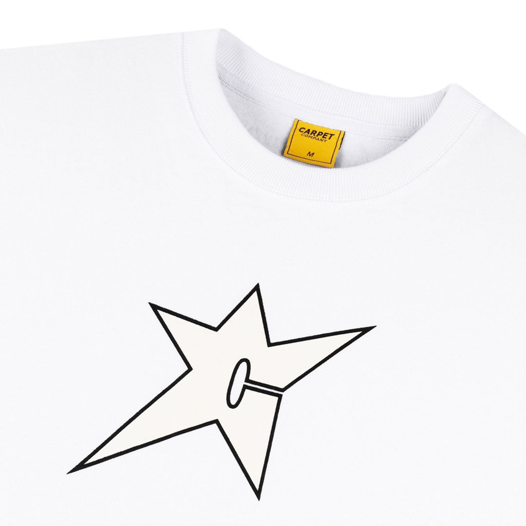 CARPET COMPANY（カーペット カンパニー）| GLOW IN THE DARK C-STAR TEE / WHITE | スノーボード・スケートボードのTACTICS JAPAN